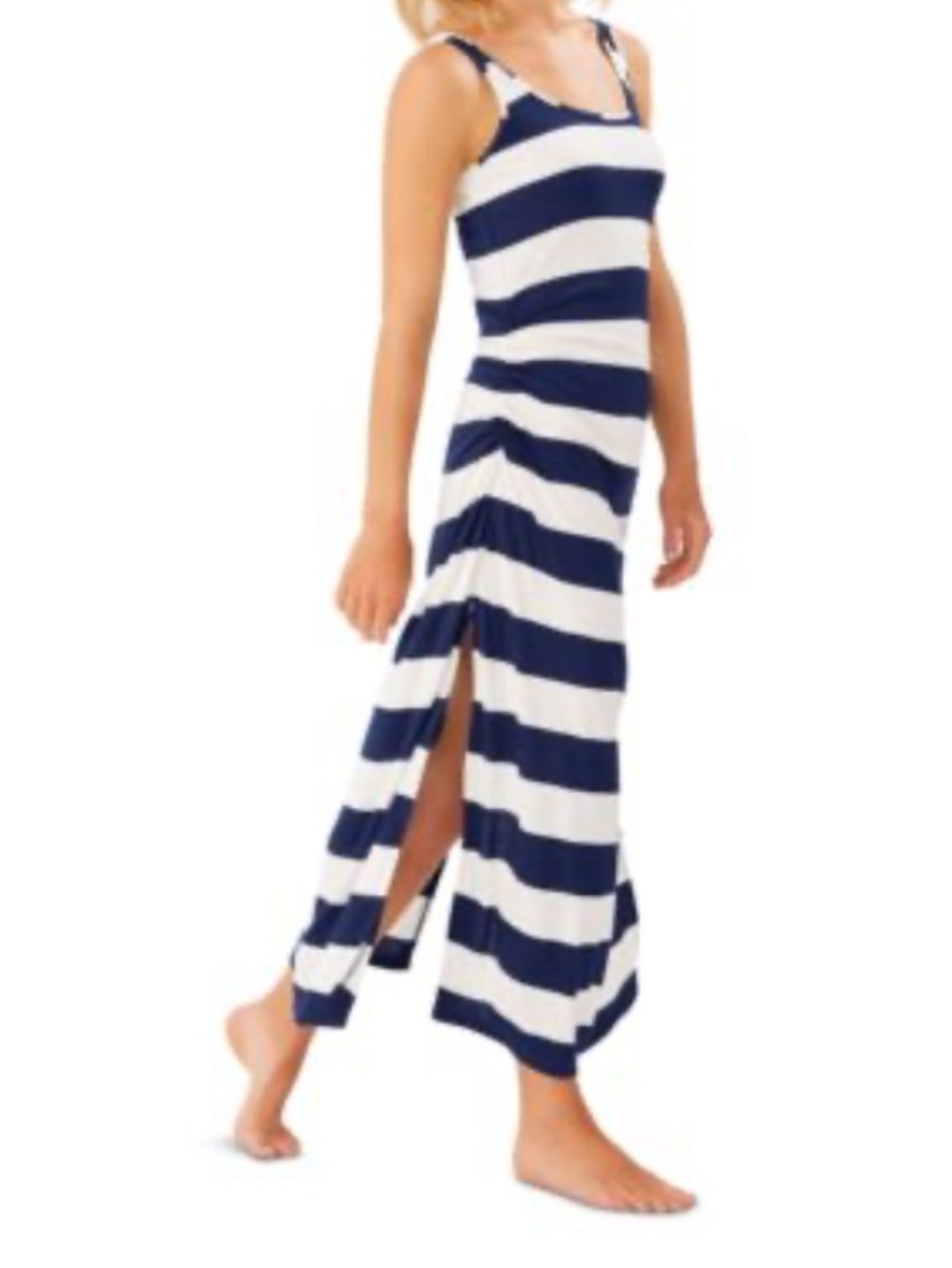 Tommy Bahama Maxi Navy Stripped Dress | VGUC | XS